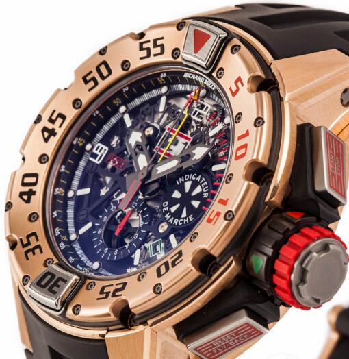 Richard Mille Replica Watch RM 032 Diver Rose Gold 532.04.91